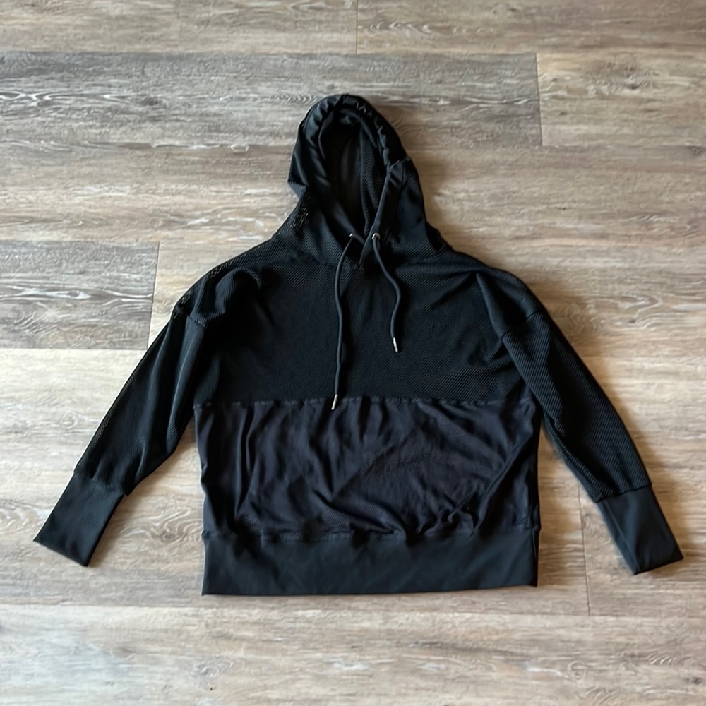 Black mesh hoodie